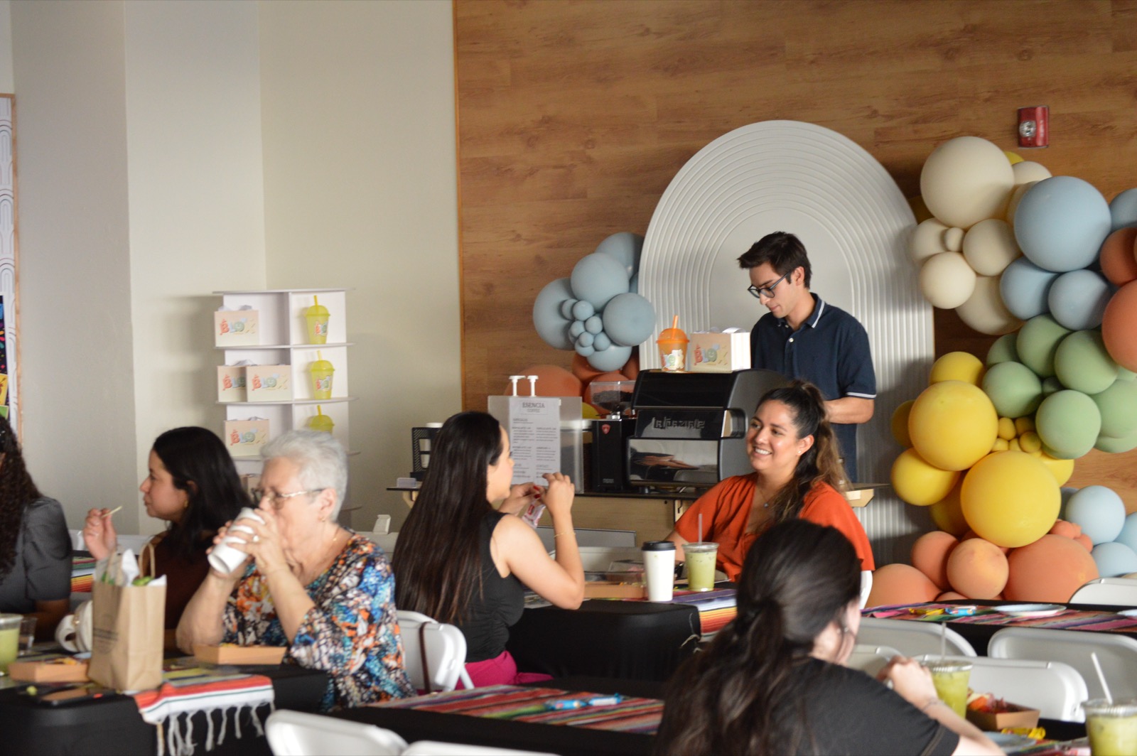Esencia Coffee serving guests at Loteria Night at Blox in El Paso, TX