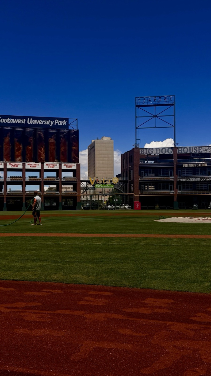 View of the field at Southwest University Park, home of the El Paso Chihuahuas, site of an Esencia Coffee event